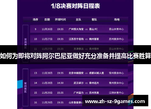 如何为即将对阵阿尔巴尼亚做好充分准备并提高比赛胜算